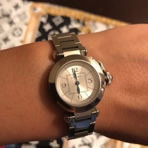 Cartier Miss Pasha Small Steel white Dail.